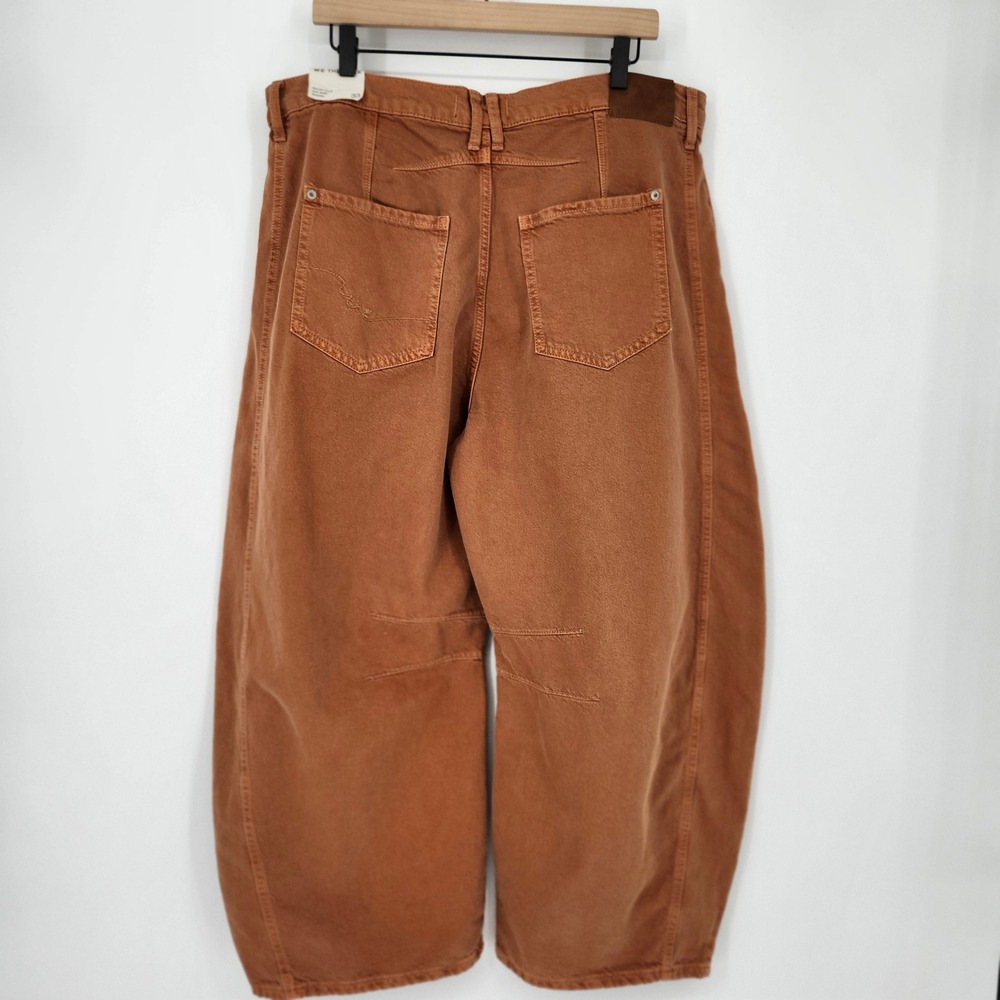 We The Free NWT Good Luck Barrel Jeans Size 33 Ginger Root Earthy Boho Hippie - Picture 6 of 10